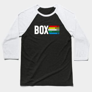 "Box" F1 Tyre Compound Design Baseball T-Shirt